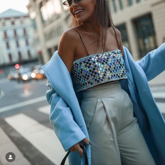 Zara Tops - “Last one”ZARA BLOGGERS FAV SHIMMERY CROP TOP